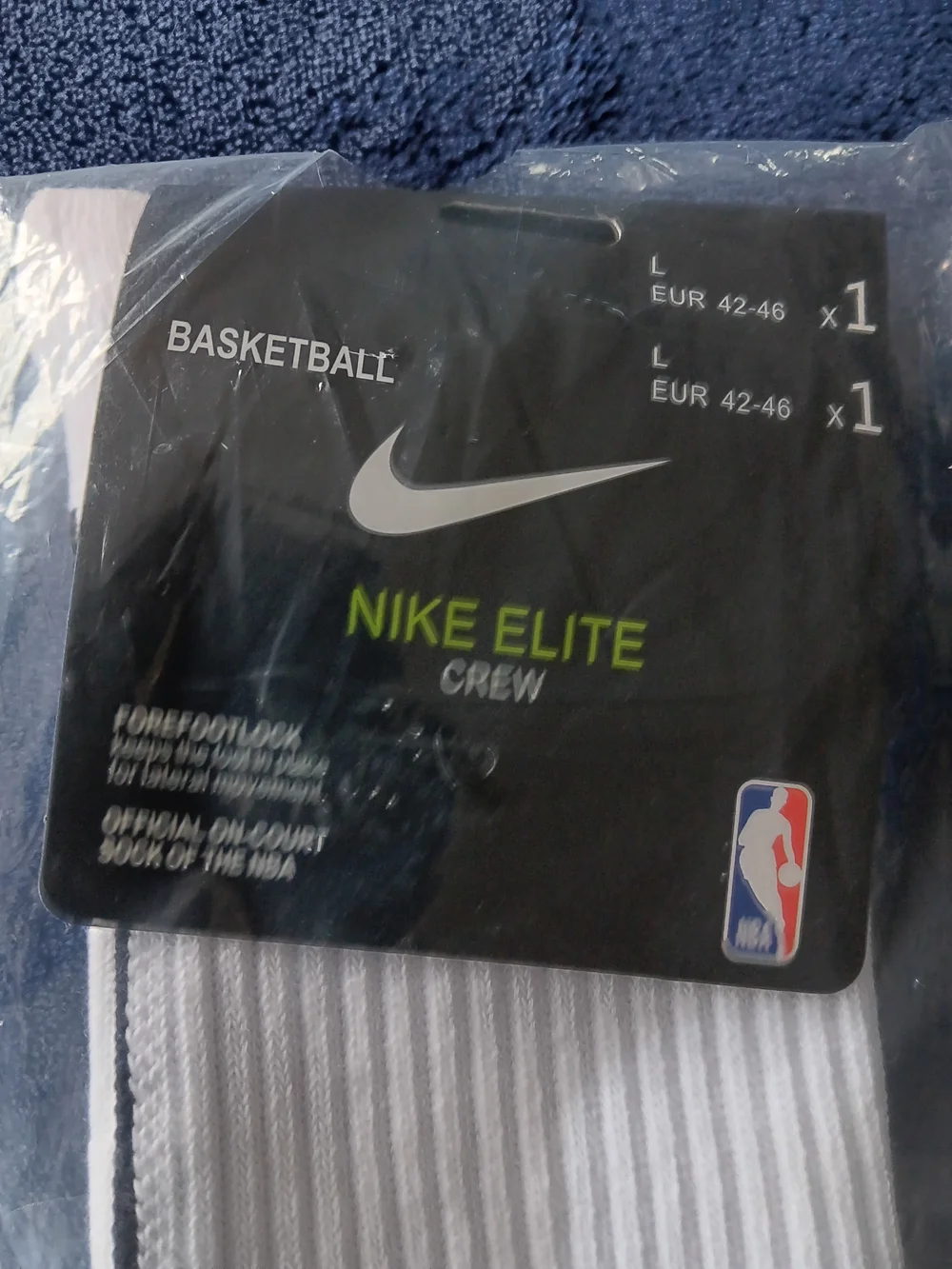 NBA Nike Elite Crew Socks. Size L